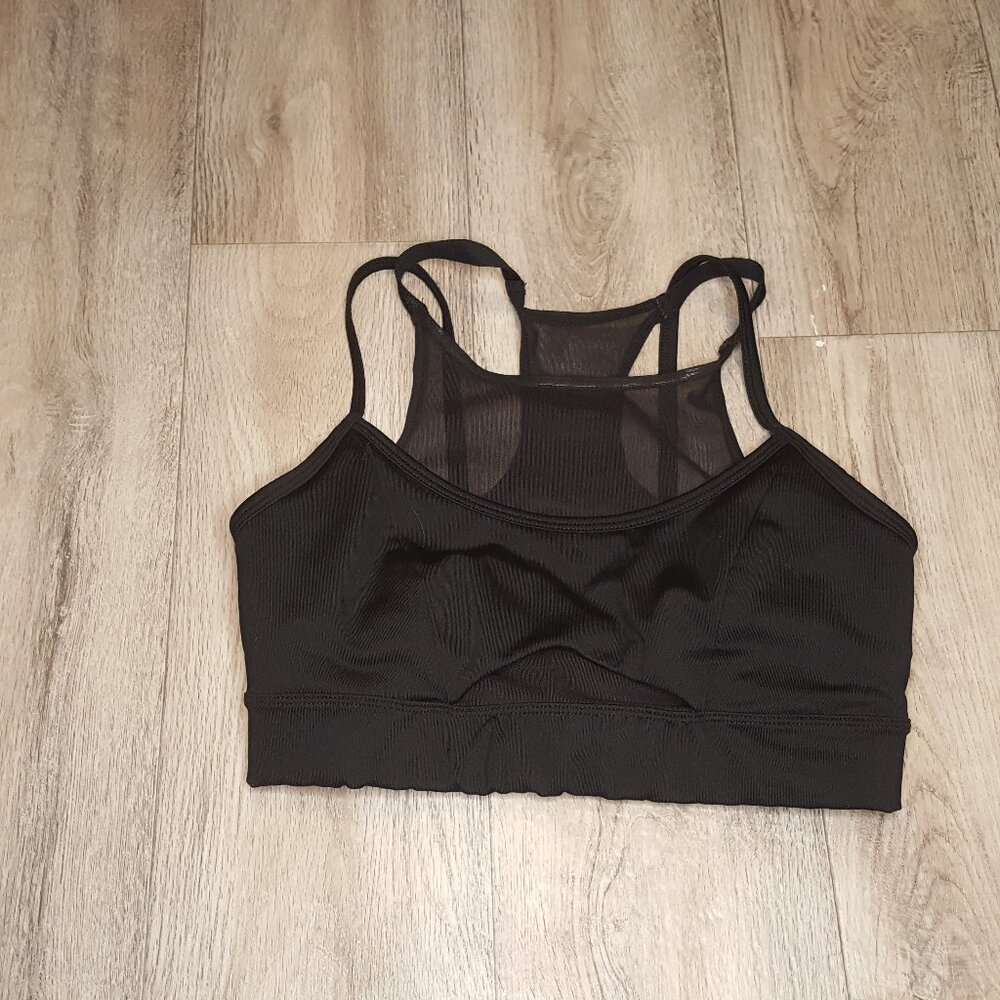 Black Layered Sports Bra